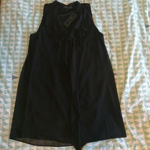 BCBG Max Azria black ruffle dress, tunic, M, NWT